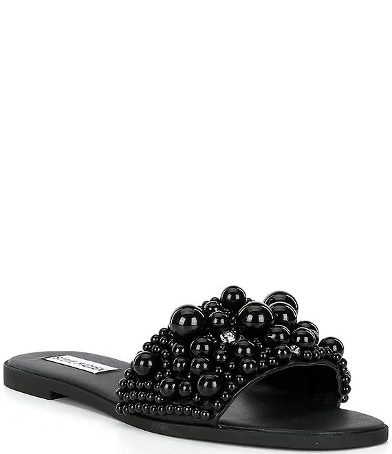 STEVE MADDEN KNICKY BLACK PEARL SANDALS