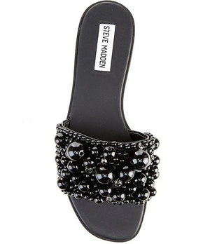 STEVE MADDEN KNICKY BLACK PEARL SANDALS