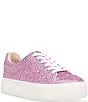 BETSEY JOHNSON LIGHT PINK RHINESTONE SNEAKERS