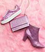 BETSEY JOHNSON LIGHT PINK RHINESTONE SNEAKERS