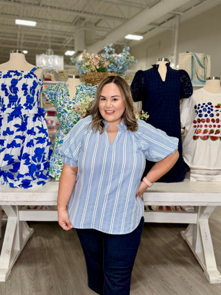MARTHA BLUE TOP