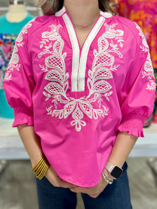 DIANA HOT PINK TOP