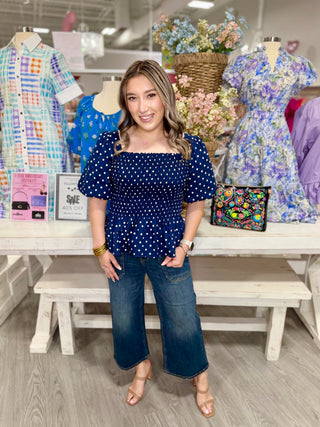 NICOLE POLKA DOT TOP