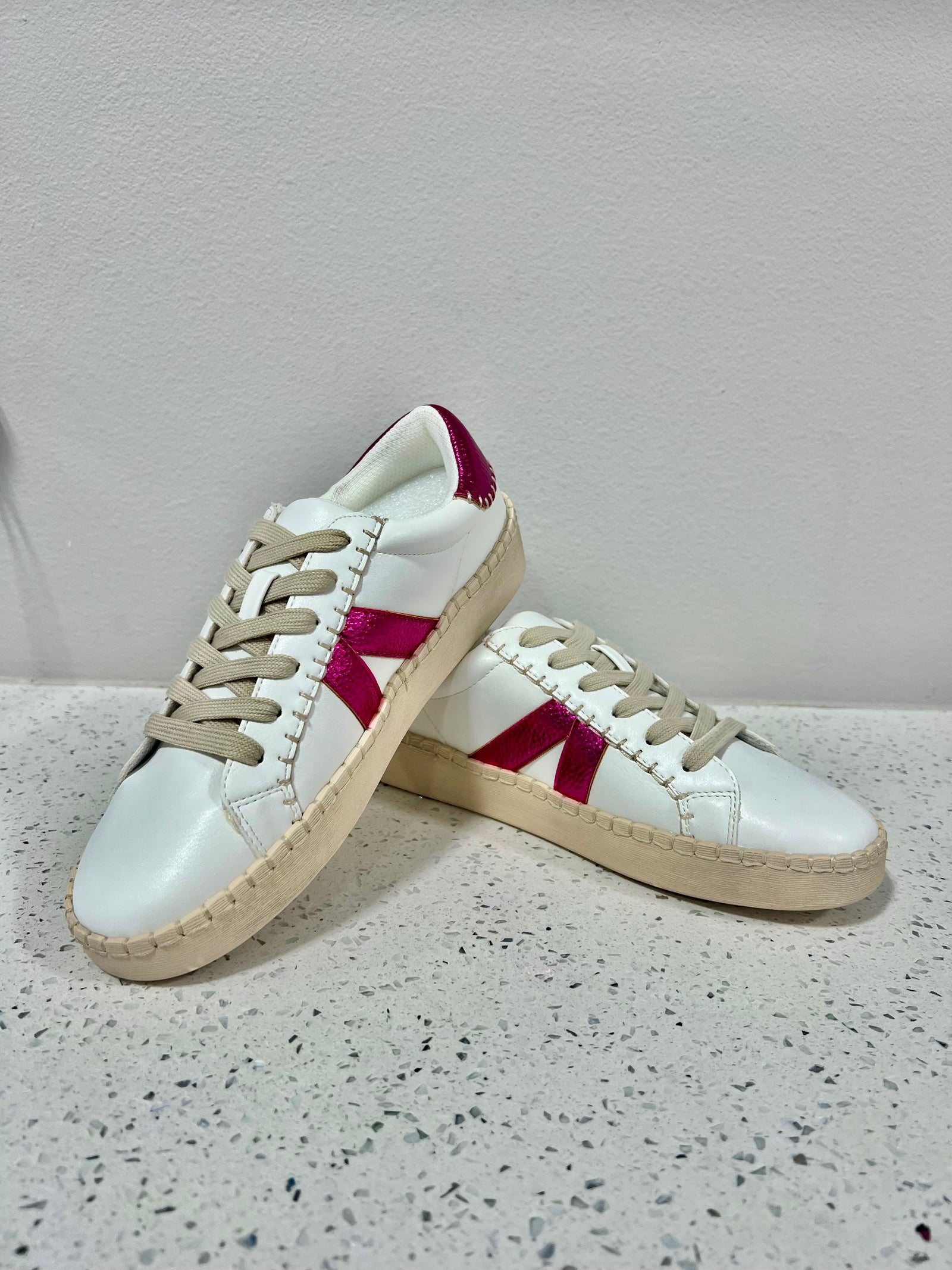 Corky's White Pink Friend Zone Sneakers