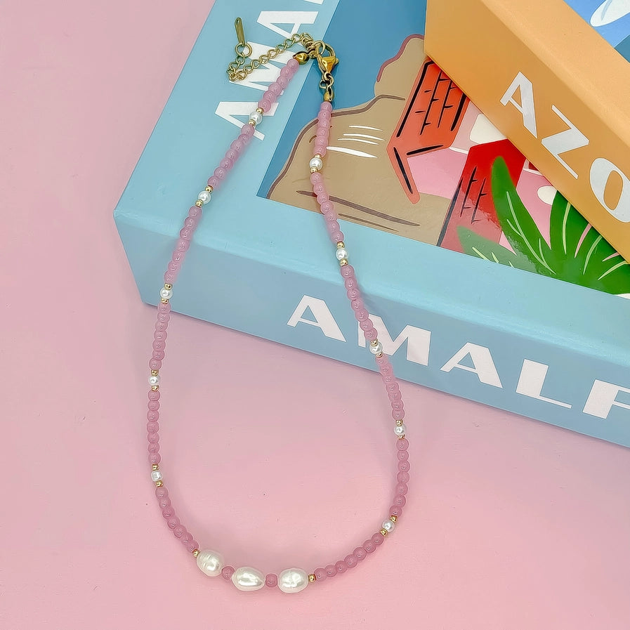 Sugar Coast Necklace -PINK