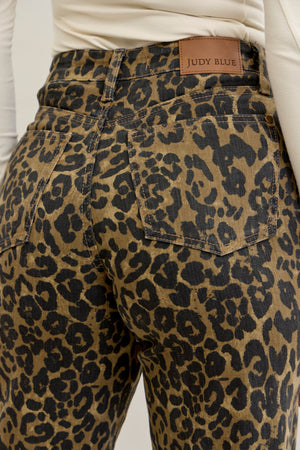 WILD THANG JUDY BLUE LEOPARD RETRO WIDE