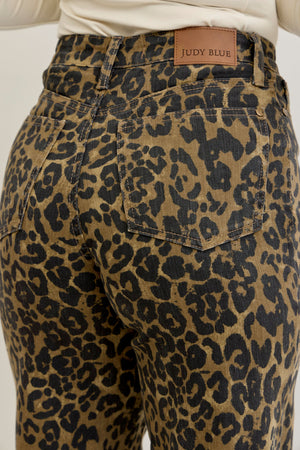 WILD THANG JUDY BLUE LEOPARD RETRO WIDE