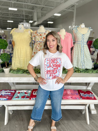Love Jesus and America Tee