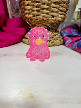HIGHLAND COW GLITTER SQUISHY