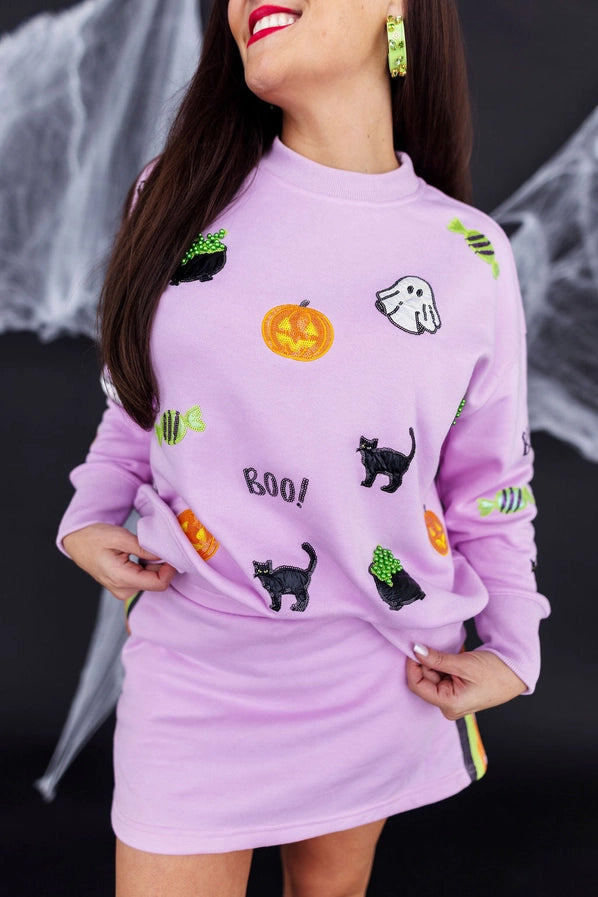 LAVENDER SPOOKY SEASON SWEATSHIRT
