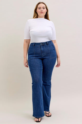 EMMA HW FLARE WITH PATCH POCKETS