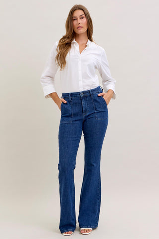 EMMA HW FLARE WITH PATCH POCKETS