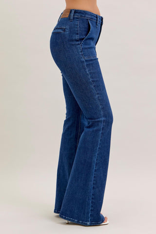 EMMA HW FLARE WITH PATCH POCKETS
