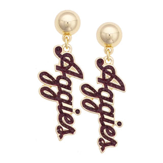 Texas A&M Aggies Pave Outline Earrings