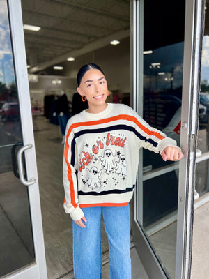 QUEEN OF SPARKLES TRICK OR TREE LS SWEATER