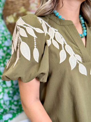 DAWN OLIVE GREEN TOP