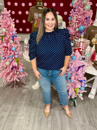 AMINA POLKA DOT TOP
