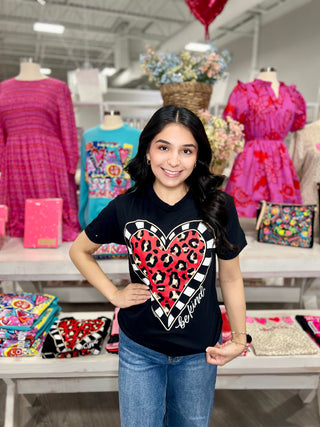 BE KIND LEOPARD HEART TEE