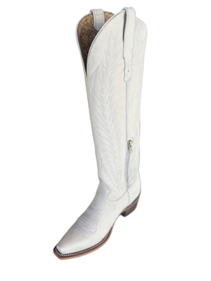MONTANA WHITE TALL COWGIRL BOOTS
