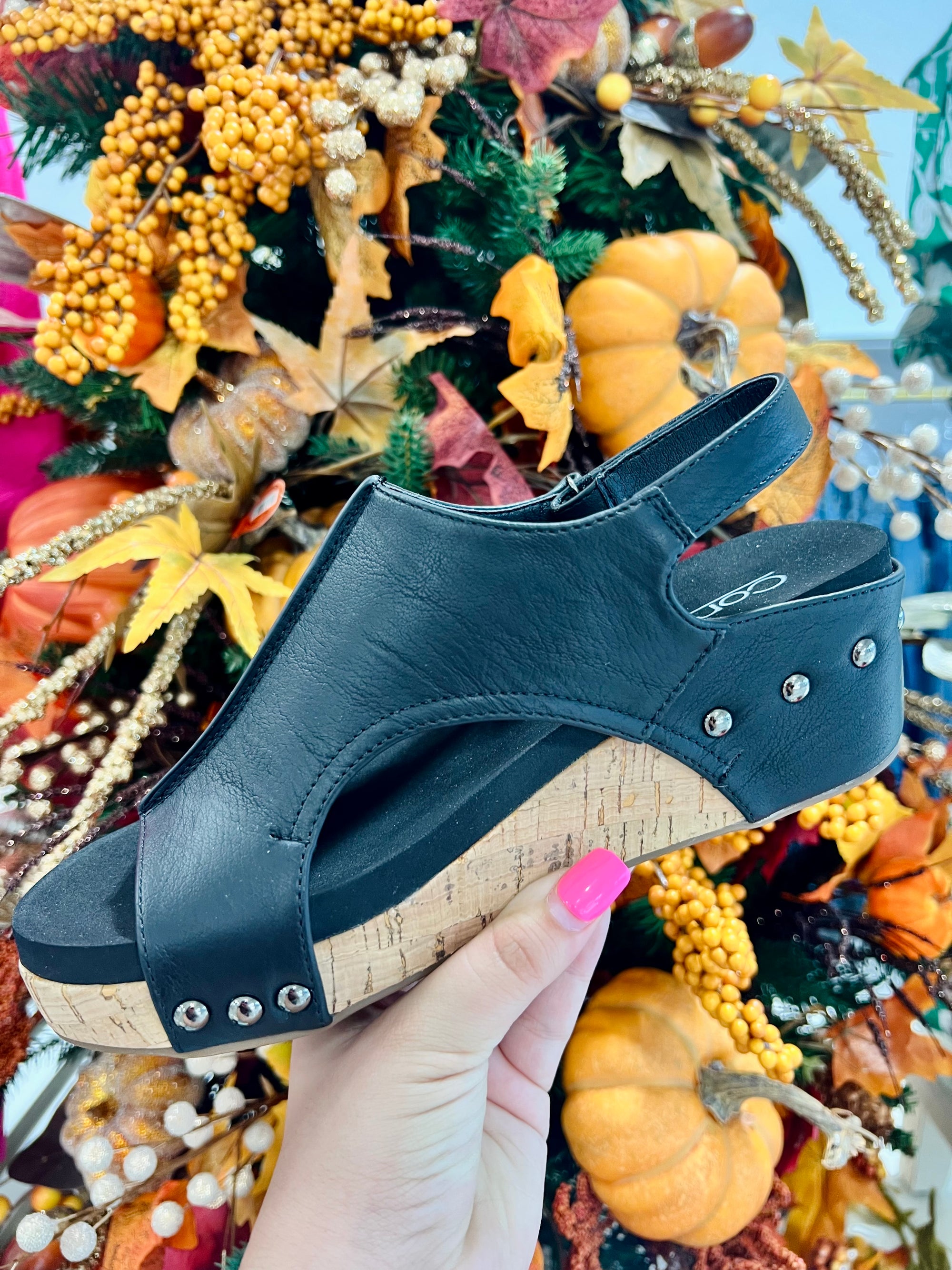 Corky's Black Smooth Volta II Shoes -2 inch heel