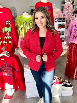 HOLIDAY RED BLAZER
