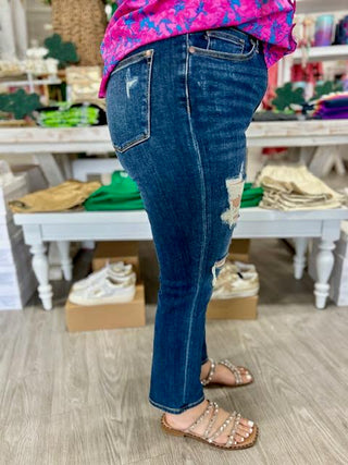 RAYA MID RISE CROP JUDY BLUE JEANS