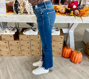 BOO SCOOTIN MIDRISE CROPPED JUDY BLUE JEANS
