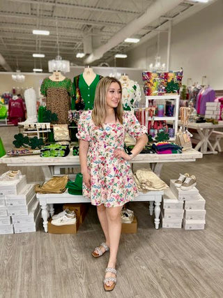 FAITH FLORAL MINI DRESS