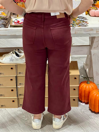 LONDON BRIDGE TUMMY CONTROL WIDE CROP JUDY BLUE JEANS
