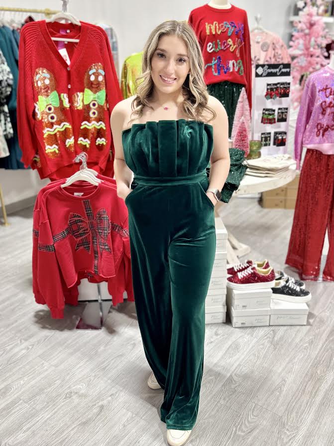 GRINCH VELVET JUMPSUIT