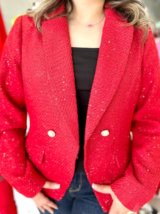 HOLIDAY RED BLAZER