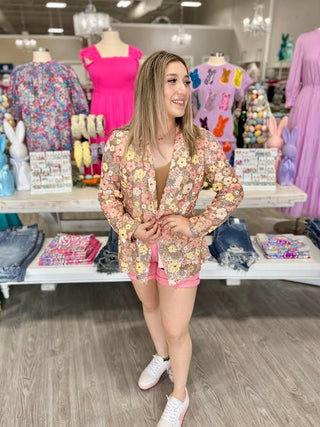 FLOWER POWER SEQUIN BLAZER