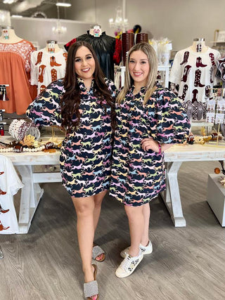 CHEETAH RAINBOW DRESS