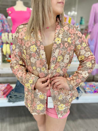 FLOWER POWER SEQUIN BLAZER