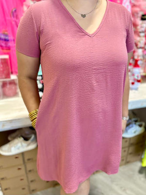 MAUVE PINK BASIC DRESS