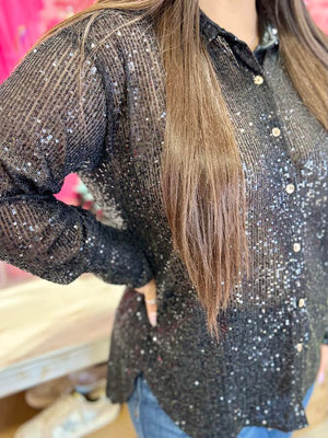 JACK FROST SEQUIN TOP