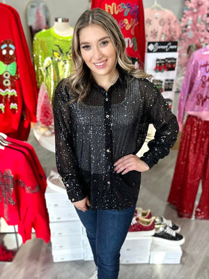 JACK FROST SEQUIN TOP