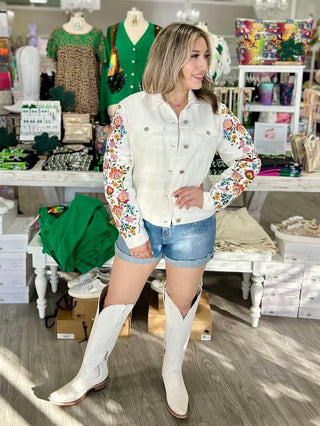 PICKIN'WILDFLOWERS JEAN JACKET