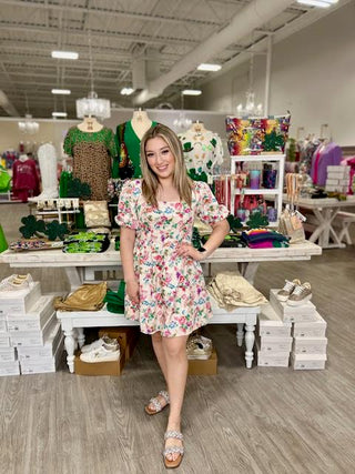 FAITH FLORAL MINI DRESS