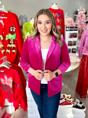 MRS.CLAUS VELVET BLAZER