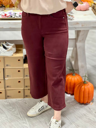 LONDON BRIDGE TUMMY CONTROL WIDE CROP JUDY BLUE JEANS