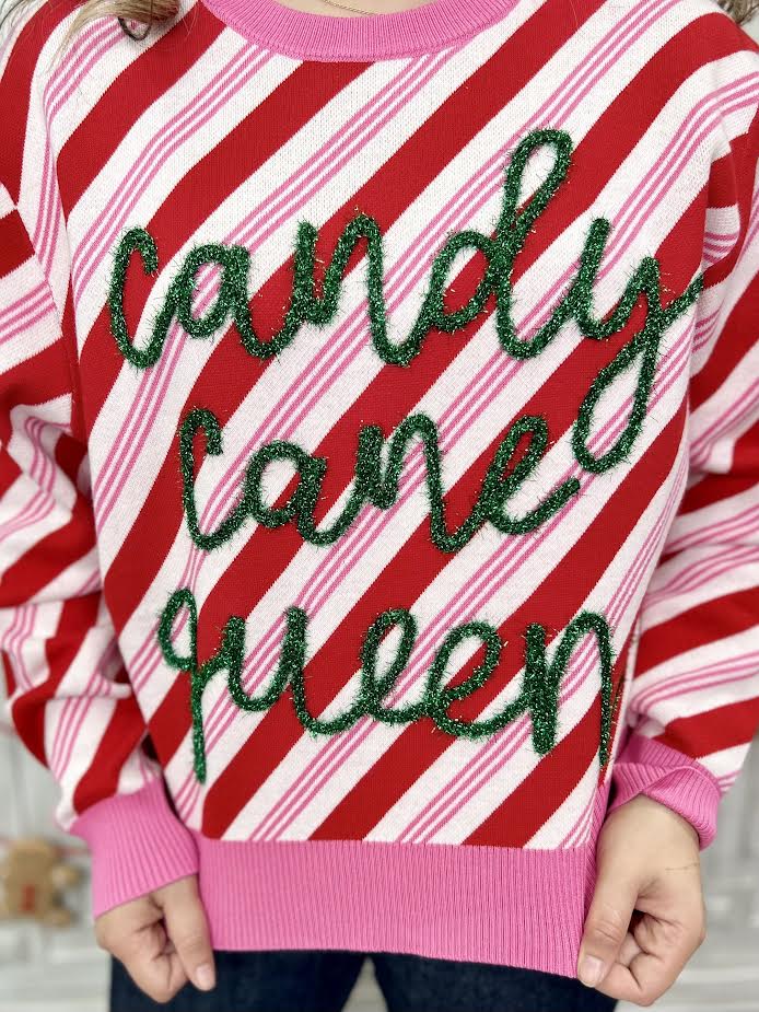 CANDY CANE QUEEN SWEATER