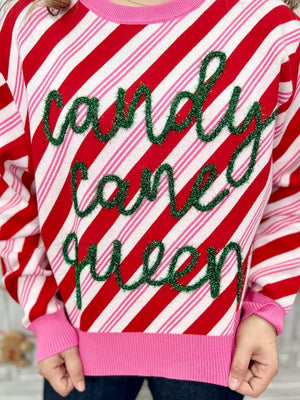 CANDY CANE QUEEN SWEATER