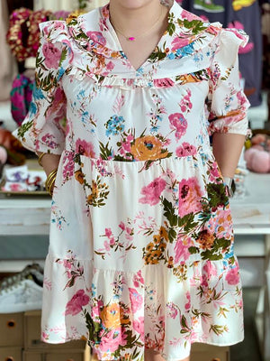 BROOMSTICK FLORAL DRESS