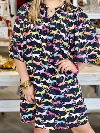 CHEETAH RAINBOW DRESS