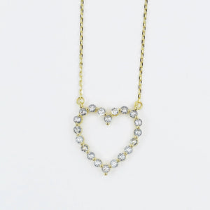 Sparkle Heart Necklace- GOLD