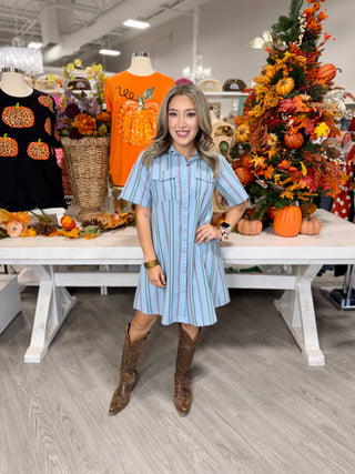 Lainey Dress- Blue