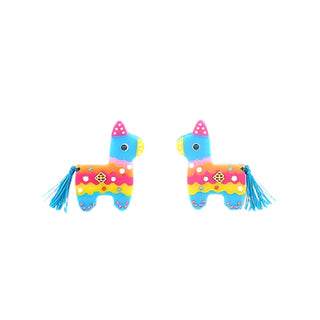 BRIANNA CANNON FIESTA BURRO PIÑATA STUD EARRINGS