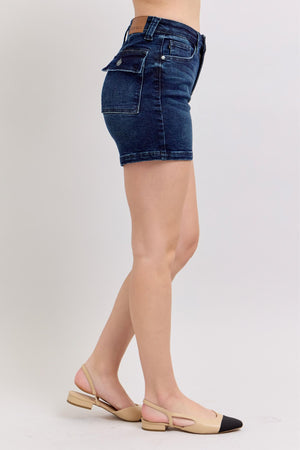KARINA JB HW BACK FLAP POCKETS SHORTS