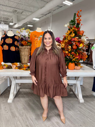 ELVIA BROWN DRESS